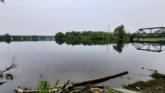 Pont Noir Jacques Cartier De Sherbrooke Et Rivière Magog 20 Juillet 2021 (Vue 1) 6H10 Cliquez