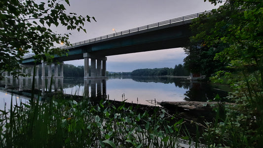 Pont Jacques Cartier De Sherbrooke Et Rivière Magog 26 Juillet 2021 (Vue K1) 5H23