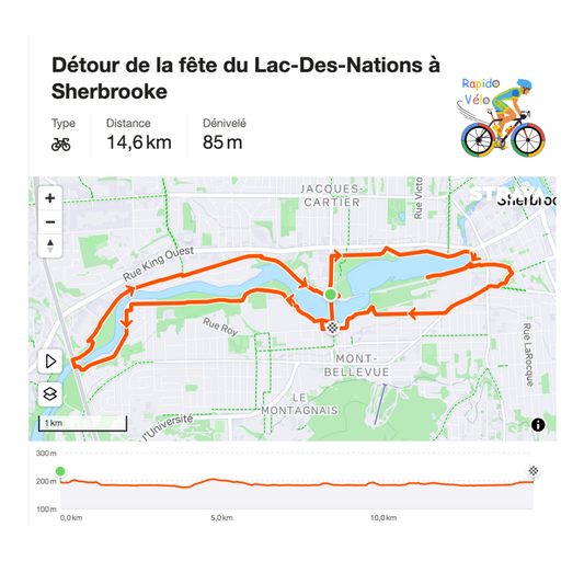 Détour de la fête du Lac-Des-Nations à Sherbrooke