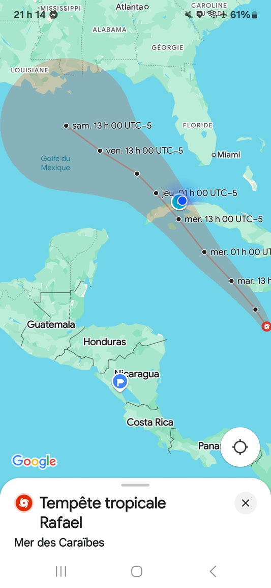 Hurricane Rafael Approaching Cuba in 2024
